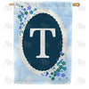 America Forever Dainty Blue Monogram House Flag