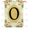 America Forever Yellow Gingham Daisies Monogram House Flag