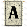 America Forever Flower Sketchings Monogram House Flag
