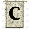America Forever Flower Sketchings Monogram House Flag
