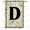 America Forever Flower Sketchings Monogram House Flag