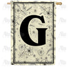America Forever Flower Sketchings Monogram House Flag
