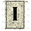 America Forever Flower Sketchings Monogram House Flag