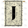 America Forever Flower Sketchings Monogram House Flag