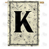 America Forever Flower Sketchings Monogram House Flag