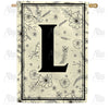 America Forever Flower Sketchings Monogram House Flag