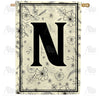 America Forever Flower Sketchings Monogram House Flag