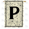 America Forever Flower Sketchings Monogram House Flag