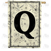 America Forever Flower Sketchings Monogram House Flag