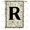 America Forever Flower Sketchings Monogram House Flag
