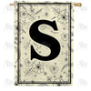 America Forever Flower Sketchings Monogram House Flag