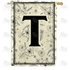 America Forever Flower Sketchings Monogram House Flag