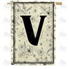 America Forever Flower Sketchings Monogram House Flag