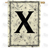 America Forever Flower Sketchings Monogram House Flag