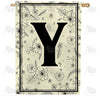 America Forever Flower Sketchings Monogram House Flag