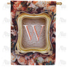 America Forever Antique Gold Frame Monogram House Flag