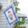 America Forever Personalized Blue And Purple Hydrangea House Flag