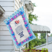 America Forever Personalized Blue And Purple Hydrangea House Flag