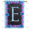 America Forever Blue And Purple Hydrangea Monogram House Flag