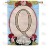 America Forever Rose Wood Monogram House Flag