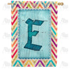 America Forever Multi Color Chevron Monogram House Flag