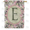 America Forever Pink Petals Monogram House Flag
