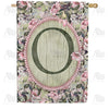 America Forever Pink Petals Monogram House Flag
