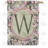 America Forever Pink Petals Monogram House Flag