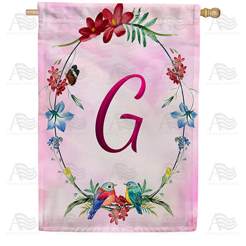 America Forever Ring Of Nature Monogram House Flag
