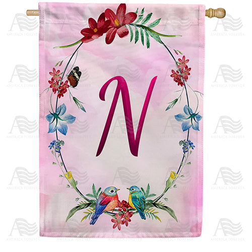 America Forever Ring Of Nature Monogram House Flag