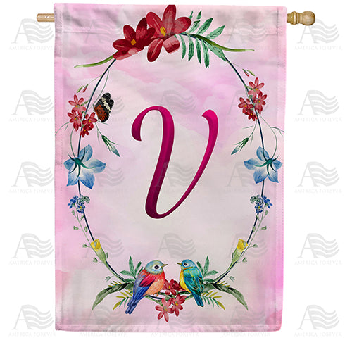 America Forever Ring Of Nature Monogram House Flag
