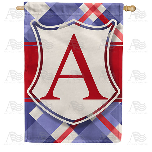 America Forever Patriotic Shield Monogram House Flag
