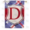 Patriotic Shield Monogram House Flag