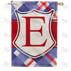 Patriotic Shield Monogram House Flag