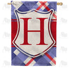 Patriotic Shield Monogram House Flag