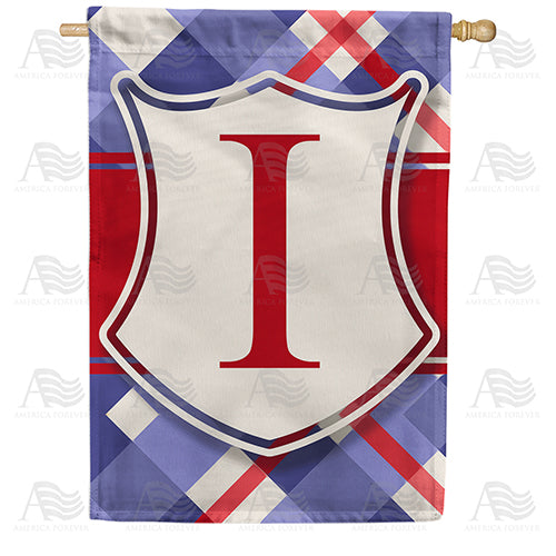 America Forever Patriotic Shield Monogram House Flag