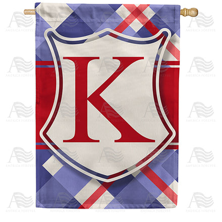 America Forever Patriotic Shield Monogram House Flag