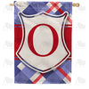 Patriotic Shield Monogram House Flag