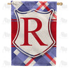 Patriotic Shield Monogram House Flag