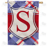 Patriotic Shield Monogram House Flag