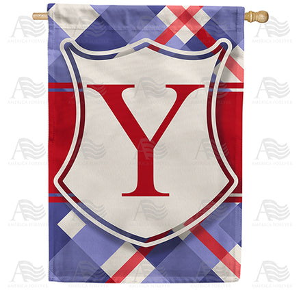 America Forever Patriotic Shield Monogram House Flag