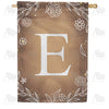 America Forever Bronze Floral Monogram House Flag