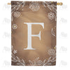 America Forever Bronze Floral Monogram House Flag