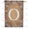 America Forever Bronze Floral Monogram House Flag