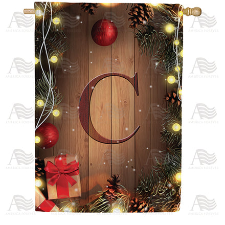 America Forever Wood Panel Lights Monogram House Flag
