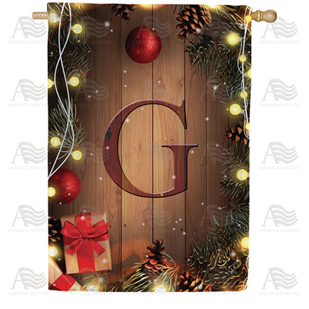 America Forever Wood Panel Lights Monogram House Flag