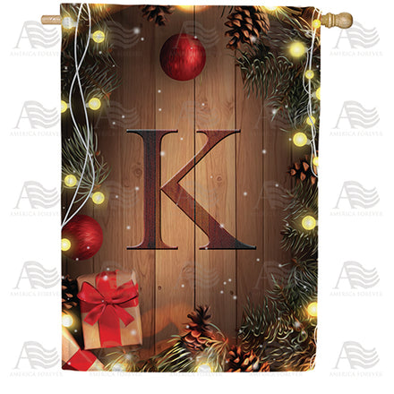 America Forever Wood Panel Lights Monogram House Flag