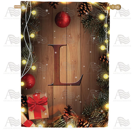 America Forever Wood Panel Lights Monogram House Flag