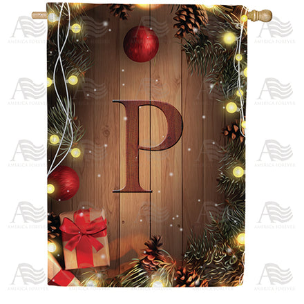 America Forever Wood Panel Lights Monogram House Flag