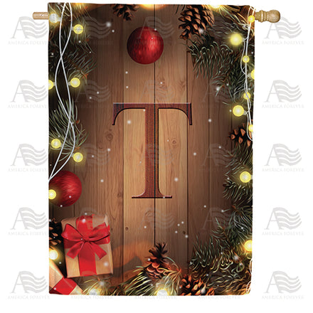 America Forever Wood Panel Lights Monogram House Flag